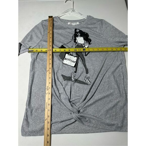 Kiss & Fly Bohemian Rhinestone Trim Women’s Sweater 3/4 Sleeve Gray Black Sz PL - Picture 7 of 11